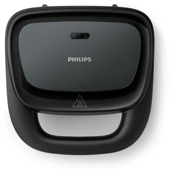 Philips SANDWICH MAKER HD2331/90, 750W, 220-240V, 50-60Hz, 2 sviestmaizes, melns, PF korpuss, LED indikatori (HD2331/90)