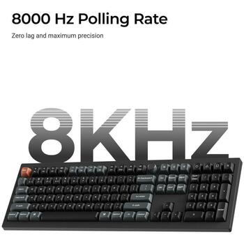 Keychron V6 Ultra 8K беспроводная механическая клавиатура 100% 2.4GHz Bluetooth 5.3 USB-C 8000Гц Hot-Swap RGB черная V6U-D4 (V6U-D4)