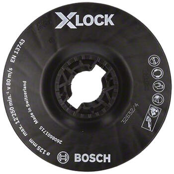 Тарелка опорная средняя X-LOCK с зажимом 125 мм, 2608601715 BOSCH (2608601715)