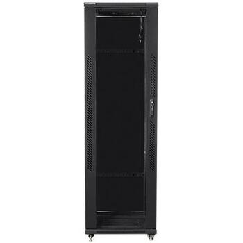 Lanberg Напольный стойка FF01-8042-12B, 800x1000mm, 42U, черный, максимальная нагрузка до 800kg, IP20, 4 вентилятора (FF01-8042-12B)