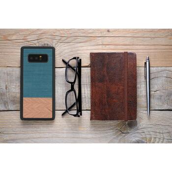 Man&Wood Чехол для смартфона M4340B, 6.3, натуральное дерево, поликарбонат, синий, совместим с Samsung Galaxy Note8 (M4340B)