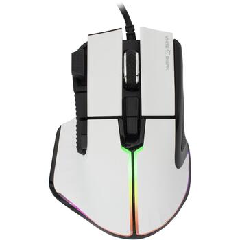 White Shark Мышь MARROK MARROK-W, 12000 DPI, 9 кнопок, 1.8m кабель, RGB подсветка, оптическая, USB 2.0 (MARROK-W)