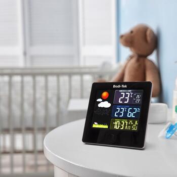 Bodi-Tek Цифровая метеостанция BT-HGWS-EU/1,2, 60м, 0-50°C, -19,9-59,9°C, 20-95% RH, цветной дисплей, будильник (BT-HGWS-EU/1,2)