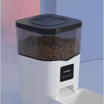 Sponge Automātiskā mājdzīvnieku barotava T-MLX59469, 3L, 5V, nerūsējošais tērauds, balta, Wi-Fi, tips-D, porciju kontrole (T-MLX59469)