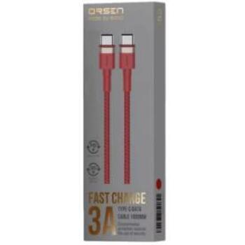 Orsen USB кабель S53, 3A, 1м, TPE + ткань, YD/T 1591-2009 (S53)