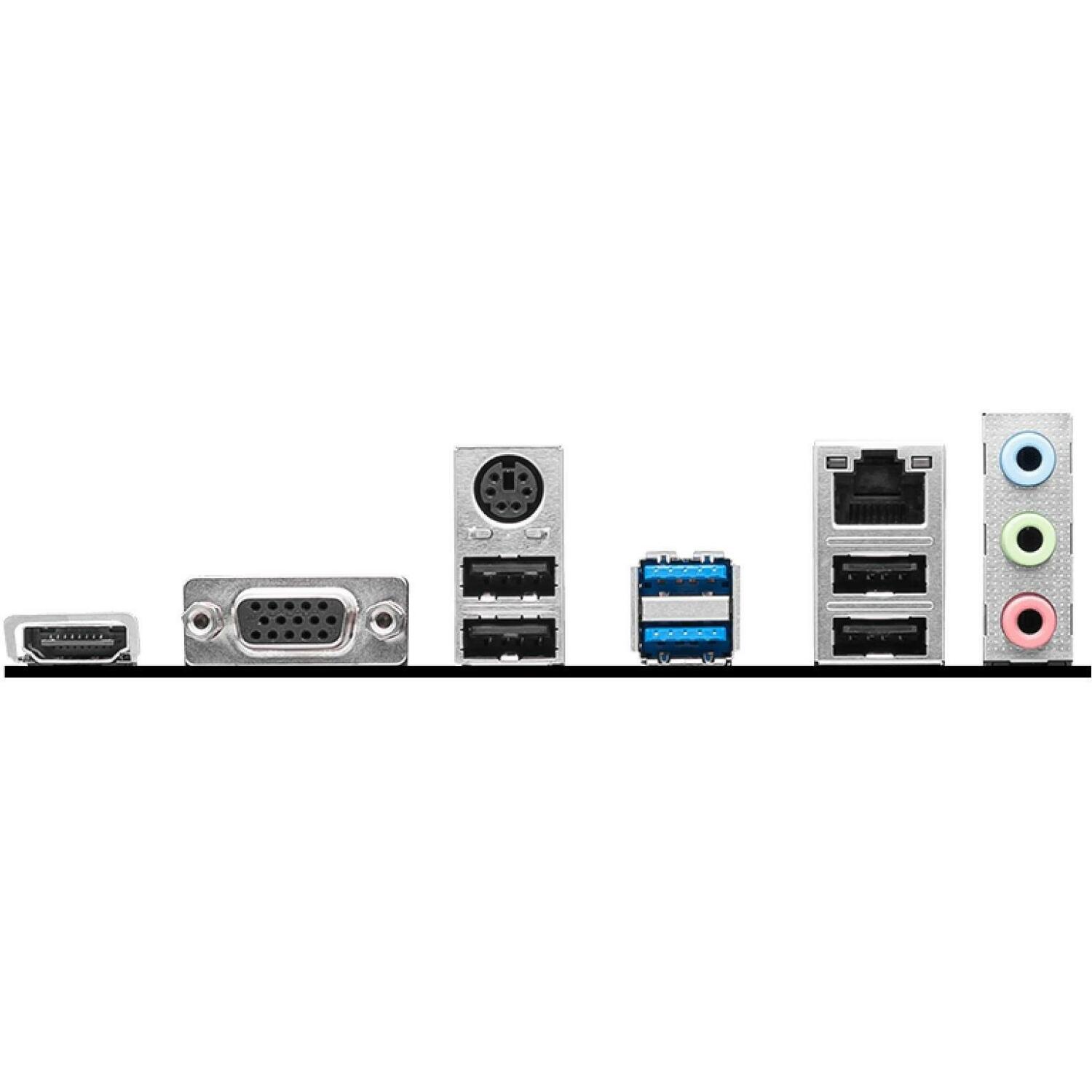 Msi Материнская плата PRO H610M-E DDR4, LGA 1700, DDR4 3200 МГц, 2 DIMM, 4 SATA III, 1 M.2, 1 HDMI, 1 VGA, 4 USB 2.0, 2 USB 3.2 (PROH610M-EDDR4)
