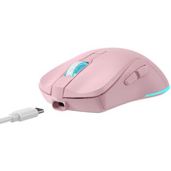 Baracuda TURTLE BGM-124 TURTLE-P, беспроводная мышь, 3200 DPI, 6 кнопок, 95 г, RF 2.4 ГГц, 125 Гц, розовая (TURTLE-P)