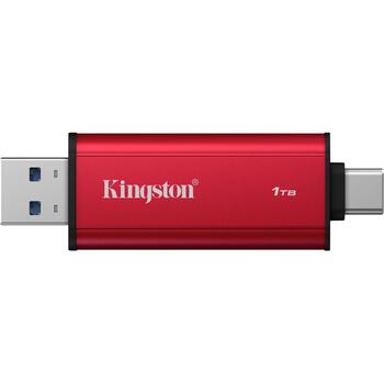 Kingston Dual Portatīvais SSD SPSD/1TB, 1000 GB, USB 3.2 Gen 2, lasīšanas ātrums 1050 MB/s, rakstīšanas ātrums 950 MB/s (SPSD/1TB)