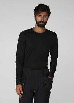 Helly Hansen Термобелье футболка HH Lifa 75105_990-S, черный, S, 125г/м², 100% полипропилен, плоские швы (75105_990-S)