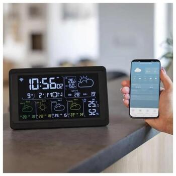 Emos Метеостанция E8610, Wi-Fi, 3 датчика, 80м, 2x1,5V AAA, 3x1,5V AAA, LED дисплей, предупреждение о температуре (E8610)
