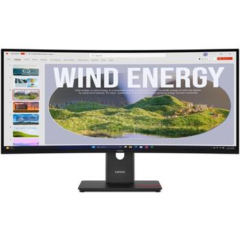 Lenovo ThinkVision T34WD-40 64AEGAT1EU, 3440 x 1440, 120 Гц, 4 мс, 300 кд/м², 1 HDMI, USB 3.2 Gen 1 хаб, изогнутый (64AEGAT1EU)