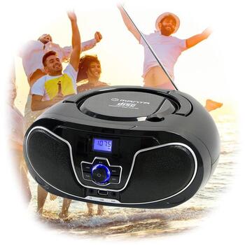 Manta Музыкальный центр BBX007 BBX0070000001, 4W, 200W, MP3, WAV, WMA, AAC, FLAC, USB, AUX, Bluetooth 5.0, FM 87,5-108 MHz (BBX0070000001)