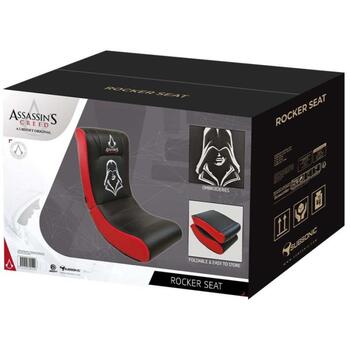 Subsonic Игровое кресло-качалка SA5729-AC1, 80см, 10кг, черный/красный, синтетическая кожа, функция качания (SA5729-AC1)