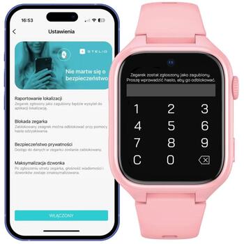 Stelio Умные часы для детей ST-SWJ102-PK, 4G, 8GB, 1.78'', IP67, GPS, SOS кнопка, мониторинг здоровья (ST-SWJ102-PK)