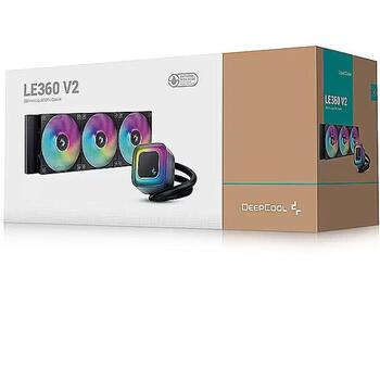 Deepcool Dzesētājs LE360 V2 R-LE360-BKAMMC-G-2, 75.89 cfm, 3 ventilatori, 31.6 dBA, 500-2100 rpm, PWM atbalsts (R-LE360-BKAMMC-G-2)