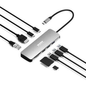 PORT DESIGNS Docking Type C 9 In 1 - 1 X 4K HDMI - Pd 85W - Retail Btoc Only | PORT CONNECT (900164)