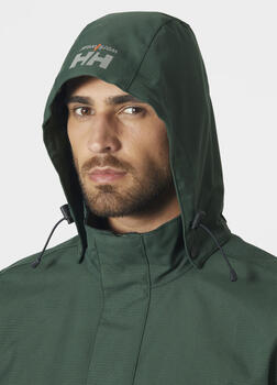 Helly Hansen ветровка 71290_476-2XL, зеленая, 2XL, мембрана Helly Tech Performance, проклеенные швы, съемный регулируемый капюшон (71290_476-2XL)