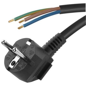 Emos Кабель питания S18322, 2м, 3x1,5мм2, черный, PVC, H05VV-F 3G, 1 шт, подвешенный (S18322)