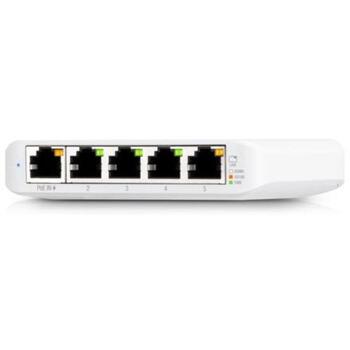 Ubiquiti UniFi Управляемый коммутатор USW-Flex-Mini, 5x10/100/1000, PoE, 7.44 Mpps, 10 Gbit/s, CE, FCC, IC (USW-Flex-Mini)