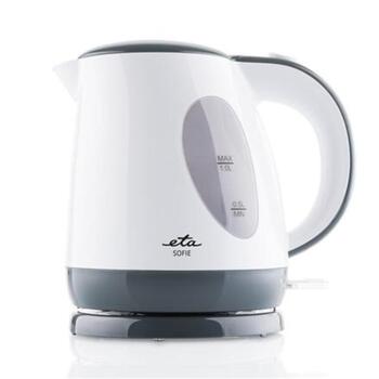 Eta Чайник ETA560490000 SOFIE, 2200 W, 1 L, пластик, 360° вращающаяся база, белый (ETA560490000)