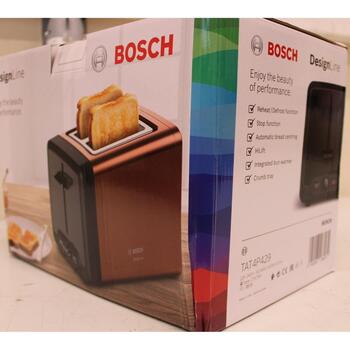 Bosch Tosteris TAT4P429SO, 970W, 2 šķēlumi, nerūsējošais tērauds, varš, atkausēšana, atkarsēšana, taimeris (TAT4P429SO)