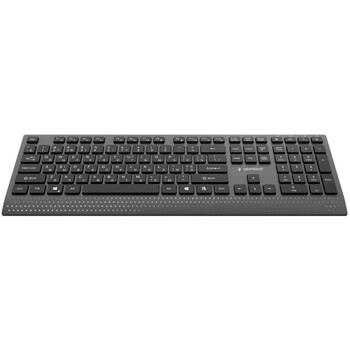 Gembird KB-MCH-06-CYRL plānā vadu multimēdiju klaviatūra, Type-C adapteris, krievu izkārtojums, melna (KB-MCH-06-CYRL)