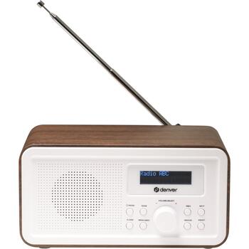 Denver DAB+ FM радио 111111000650, 1.05кг, LCD, 10 DAB станций, 10 FM станций, 1W RMS динамик, телескопическая антенна (111111000650)