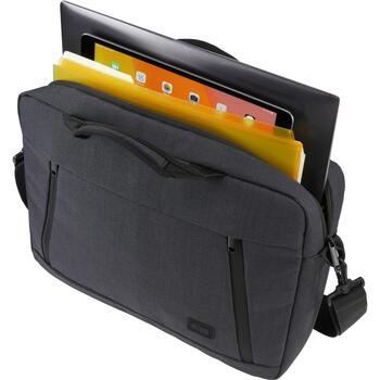 Case Logic 4650 Huxton Attache 14 HUXA-214, портфель, 35,6 см, полиэстер, черный, молния, передний карман, отделение для планшета (3204650)