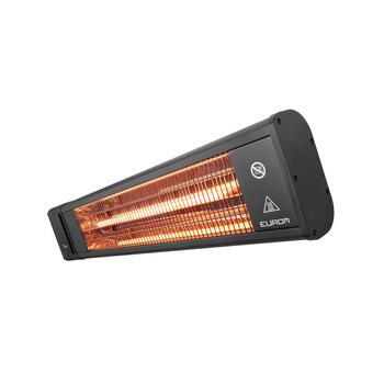 Eurom TH1800R инфракрасный уличный обогреватель для террасы 1800W IP65 пульт управления настенный до 15m2 чёрный (333954)