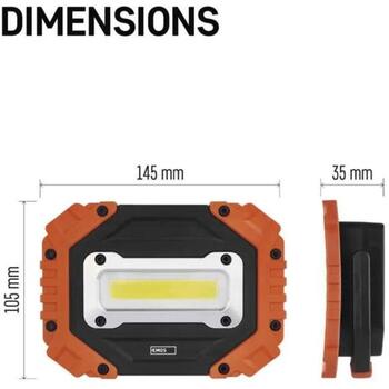 Emos P4113 COB LED рабочая лампа, 700 лм, 4×AA, 3 режима, IP43, ударостойкая, 35 м (P4113)