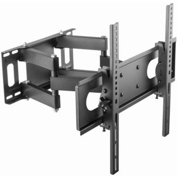 Gembird sienas stiprinājums WM-55ST-04, 32-55'' televizori, VESA 400 x 400 mm, 35 kg, 120° pagrieziens, 20° slīpums, melns (WM-55ST-04)