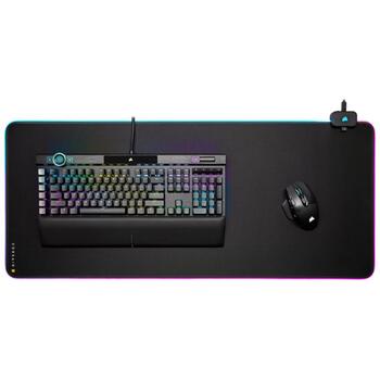 Corsair коврик для мыши MM700 CH-9417070-WW, 930x400x4мм, черный, RGB подсветка, нескользящее основание, тканевая поверхность (CH-9417070-WW)