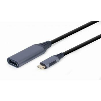 Gembird USB-C на HDMI адаптер A-USB3C-HDMI-01 1 HDMI, 1 USB 3.0, серый (A-USB3C-HDMI-01)