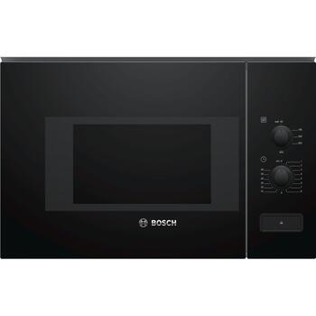 Bosch СВЧ-печь BFL520MB0, 20 л, 800 Вт, черный, 5 уровней мощности, нержавеющая сталь внутри (BFL520MB0)