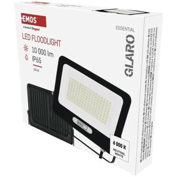 Emos LED прожектор GLARO ZS2254B, 100 W, 10000 lm, IP65, нейтральный белый, алюминий, 120°, 20000 ч (ZS2254B)