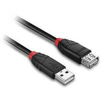 Lindy 42817 USB удлинитель 5м, USB Type A мужской/USB Type A женский, черный (42817)