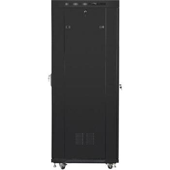 Lanberg Установка шкафа 19 37U FF01-6837-12BL, 600mm, 800kg, ЖК-дисплей, стеклянная дверь, IP20, 4 вентилятора (FF01-6837-12BL)