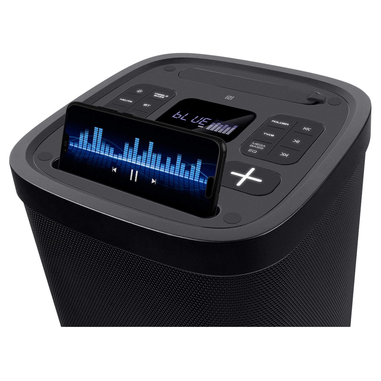 Портативная Bluetooth колонка PS-950 2×80 W (160 W RMS) TWS IPX4 FM USB microSD LED дисплей с аккумулятором Чёрный SV-022396 SVEN (SV-022396)