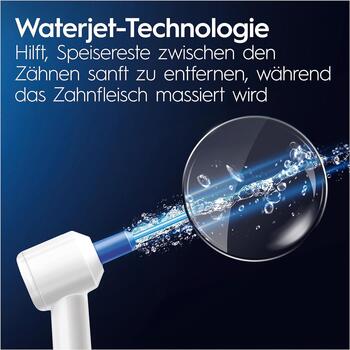 Oral-B электрическая зубная щетка iO6 OxyJet, 2 насадки, 5 режимов, белая, аккумуляторная, для взрослых, Bluetooth, таймер 2 мин (iO6 OxyJet)
