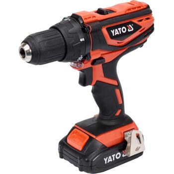 Yato дрель-шуруповерт YT-82780, 18В, 40Нм, 2Ач, Li-Ion, 1.5-13мм, 25мм, 10мм, 2 скорости, LED, индикатор заряда (YT-82780)