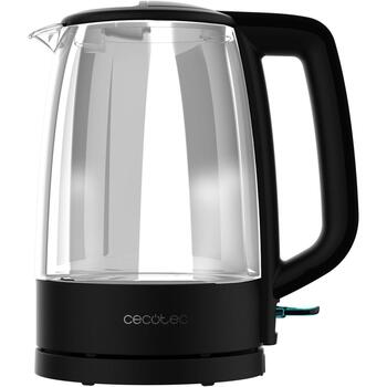 Cecotec Чайник ThermoSense 320 Clear 169, 2200 W, 1.7 L, стекло, 360° поворотная база, черный/прозрачный (169)