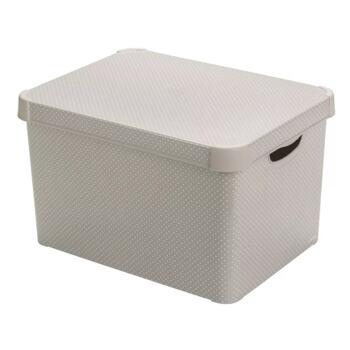 Коробка с крышкой Deco Stockholm L 39,5x29,5x23,5cm Dots 0804711F52 Curver (0804711F52)