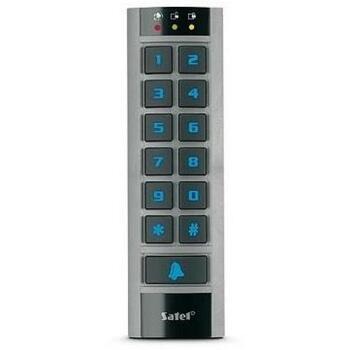 Satel karšu lasītājs ar tastatūru ACCO-SCR-BG, 47 x 158 x 24 mm, 125 kHz atbalsts, LED indikatori, iekļauts buzzer (ACCO-SCR-BG)