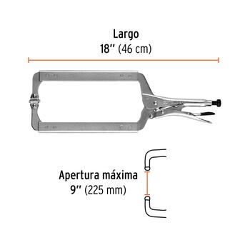Плоскогубцы C-Clamp 460мм 17415 PPC-18R Truper (PPC-18R)