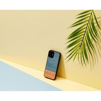 Man&Wood чехол M8531B, 68x134x10mm, 26g, дерево, поликарбонат, синий, совместим с Apple iPhone 12 mini (M8531B)