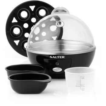 Salter Варка яиц EK2783FVDE, 430W, 6 яиц, 2 поддона, мягкие/средние/твердые уровни варки, индикаторный свет (EK2783FVDE)