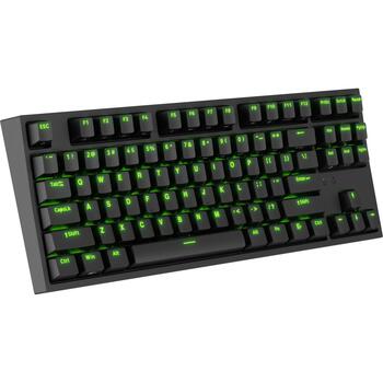 Genesis vadu spēļu tastatūra THOR 404 TKL 30743423, USB, angļu (US), Kailh Box Brown V2, melna, Hot-Swap, mehāniskā, 1.8 m (NKG-2071)