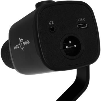 White Shark Udukku микрофон UDUKKU, 40-16000 Гц, -52 дБ/Па, 2,5 м, проводной, USB-C, черный (UDUKKU)
