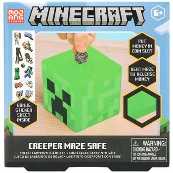 Paladone Minecraft Creeper labirinta seifs V2 PP12299MCFV2, 9cm, ar uzlīmēm, oficiāla Minecraft prece (PP12299MCFV2)