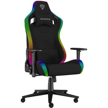 Genesis Trit 660 RGB NFG-2247, spēļu krēsls, 129-136cm, 150kg, 60mm, ergonomisks, atmiņas putas, audums, RGB apgaismojums (NFG-2247)